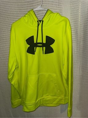 LG Neon Yellow Pullover Hoodie with Black Logo